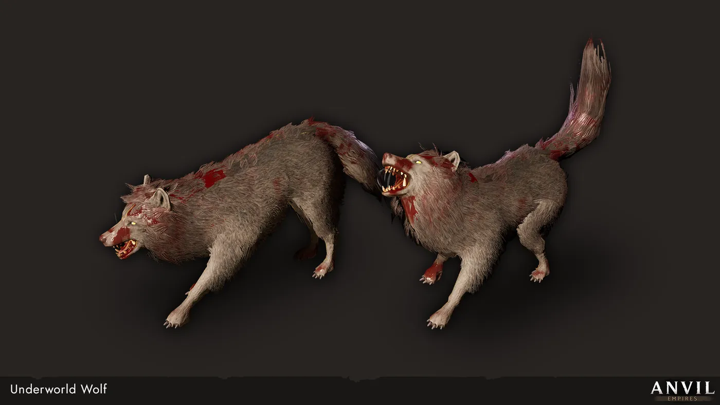 Loup du monde souterrain, vu de profil