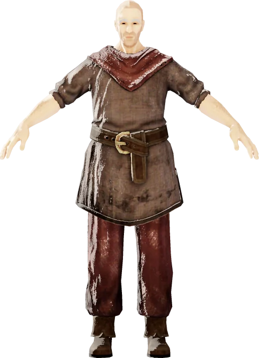 Vêtements de base des Ancients, rendu du modèle du jeu