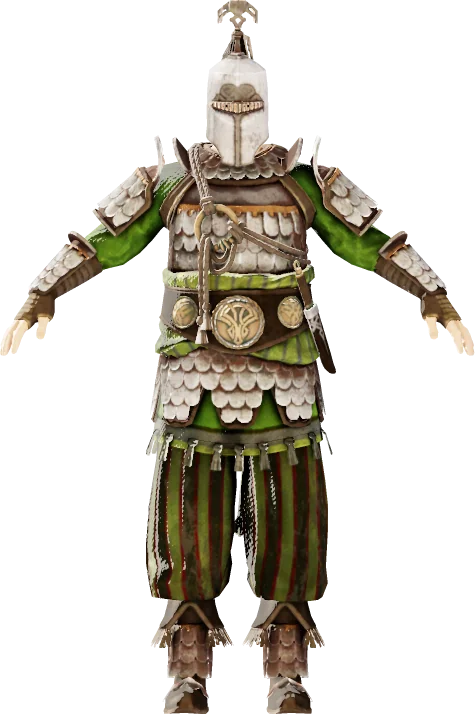 Heavy Chest Armour, Heavy Helmet, Heavy Leg Armour des Pagans, rendu du modèle du jeu